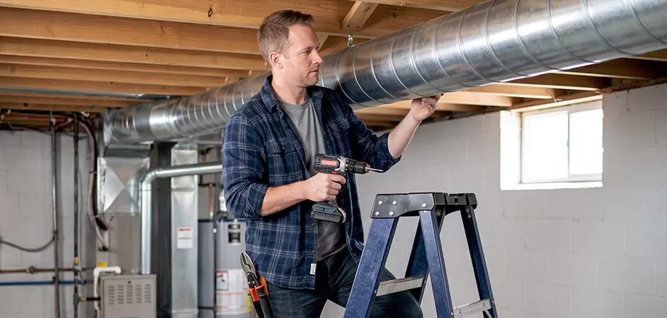 Exposed Spiral Ductwork in Laredo
